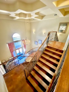 Apartments in Baton Rouge, LA -  Looking Down Stairs to Building Entrance                             